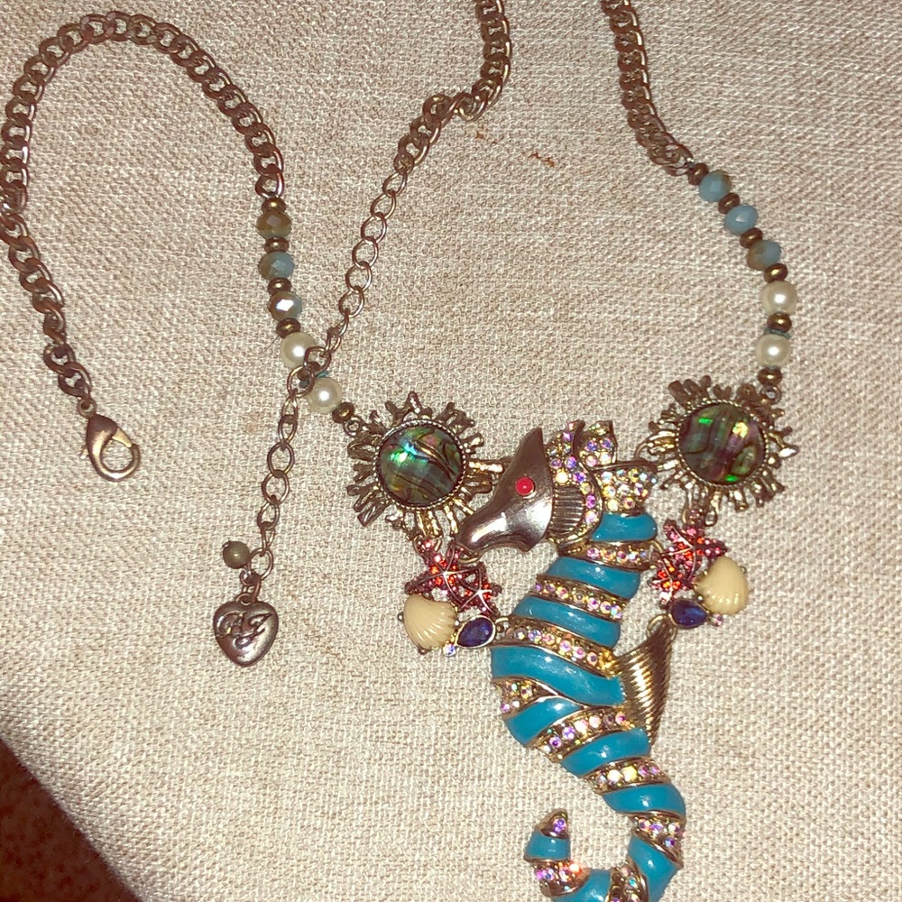 Betsey Johnson Jewel Seahorse Necklace